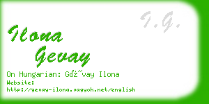 ilona gevay business card